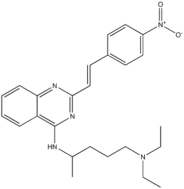 N-[4-(Diethylamino)-1-methylbutyl]-2-(4-nitrostyryl)quinazolin-4-amine Struktur