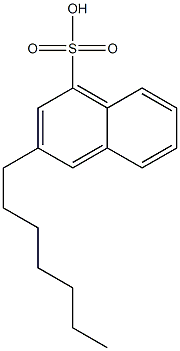 3-Heptyl-1-naphthalenesulfonic acid Struktur