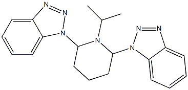 1-Isopropyl-2,6-bis(1H-benzotriazol-1-yl)piperidine Struktur