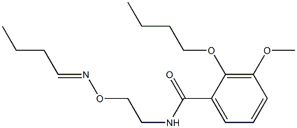 2-Butoxy-N-[2-(butylideneaminooxy)ethyl]-3-methoxybenzamide Struktur