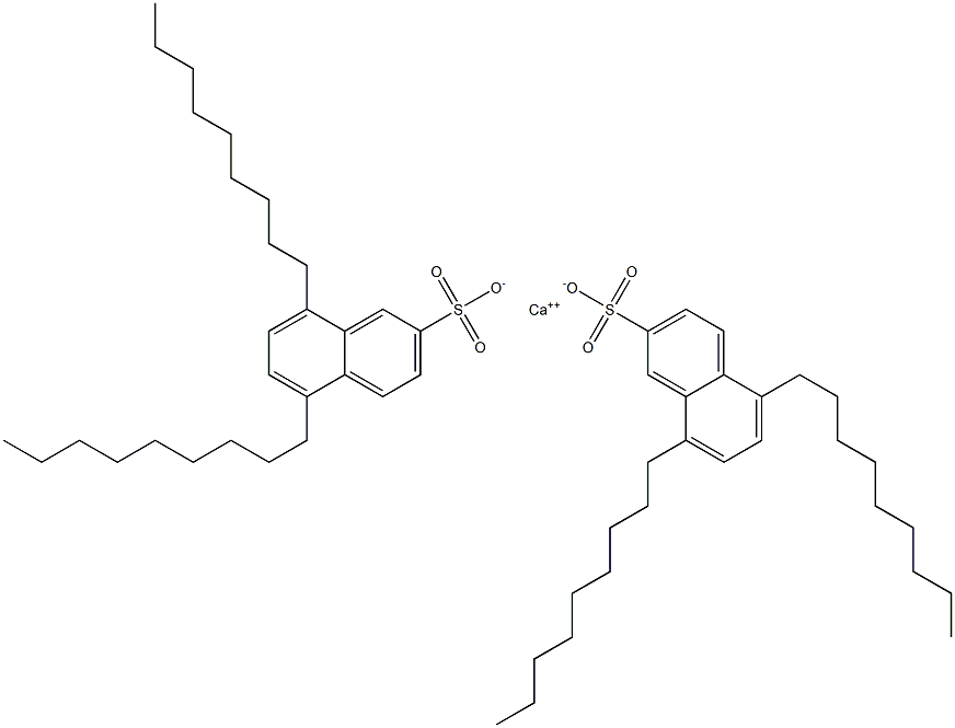 Bis(5,8-dinonyl-2-naphthalenesulfonic acid)calcium salt Struktur