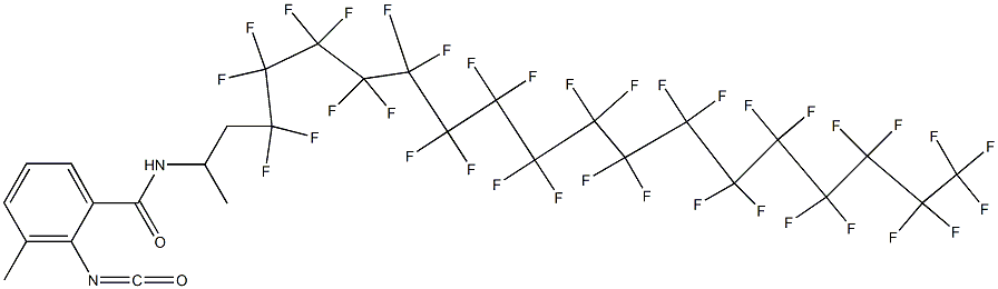 2-Isocyanato-3-methyl-N-[2-(pentatriacontafluoroheptadecyl)-1-methylethyl]benzamide Struktur