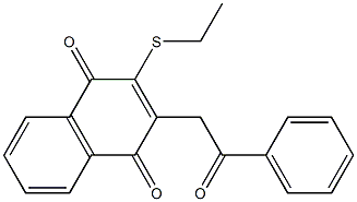 2-Ethylthio-3-[phenylcarbonylmethyl]-1,4-naphthoquinone Struktur