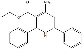 2,6-Diphenyl-4-[amino]-1,2,5,6-tetrahydropyridine-3-carboxylic acid ethyl ester Struktur