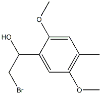 2-Bromo-1-(2,5-dimethoxy-4-methylphenyl)ethanol Struktur