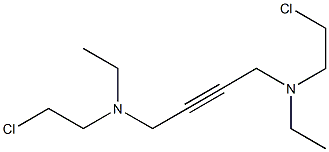 N,N'-Bis(2-chloroethyl)-N,N'-diethyl-2-butyne-1,4-diamine Struktur