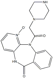 5,11-Dihydro-11-[(1-piperazinyl)acetyl]-6-oxo-6H-pyrido[2,3-b][1,4]benzodiazepine 1-oxide Struktur