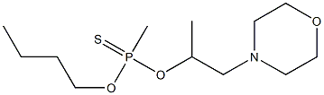 Methylphosphonothioic acid O-butyl O-(1-methyl-2-morpholinoethyl) ester Struktur