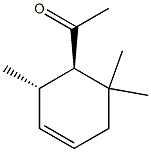 (3S,4R)-4-Acetyl-3,5,5-trimethylcyclohexene Struktur