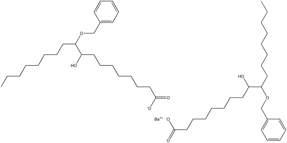 Bis(10-benzyloxy-9-hydroxystearic acid)barium salt Struktur