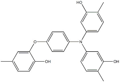 N,N-Bis(3-hydroxy-4-methylphenyl)-4-(2-hydroxy-5-methylphenoxy)benzenamine Struktur