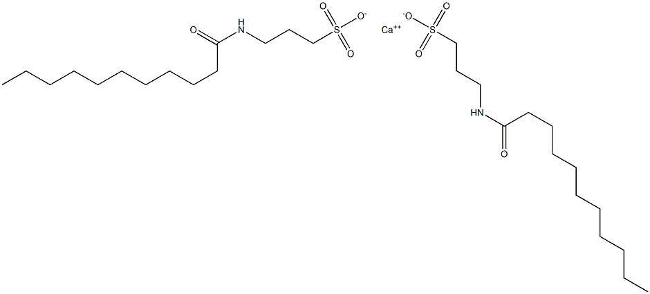 Bis(3-undecanoylamino-1-propanesulfonic acid)calcium salt Struktur