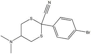 5-(Dimethylamino)-2-[4-bromophenyl]-1,3-dithiane-2-carbonitrile Struktur