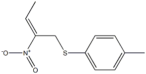 (E)-1-(4-Methylphenylthio)-2-nitro-2-butene Struktur