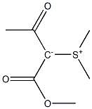 1-(Dimethylsulfonio)-1-methoxycarbonyl-2-oxopropan-1-ide Struktur