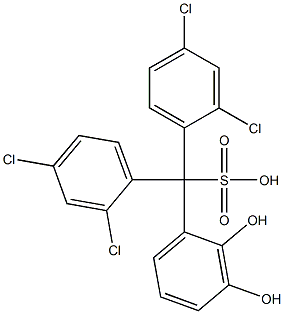 Bis(2,4-dichlorophenyl)(2,3-dihydroxyphenyl)methanesulfonic acid Struktur