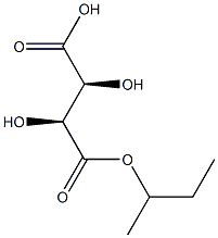 D-Tartaric acid hydrogen 1-sec-butyl ester Struktur