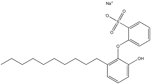 2'-Hydroxy-6'-decyl[oxybisbenzene]-2-sulfonic acid sodium salt Struktur