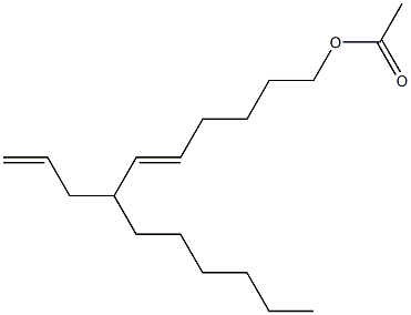 Acetic acid (5E)-7-hexyl-5,9-decadienyl ester Struktur