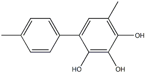 4-(4-Methylphenyl)-6-methylbenzene-1,2,3-triol Struktur