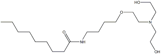 N-[4-[2-[Bis(2-hydroxyethyl)amino]ethoxy]butyl]nonanamide Struktur