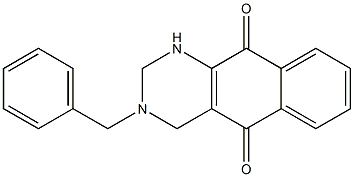 3-Benzyl-1,2,3,4-tetrahydrobenzo[g]quinazoline-5,10-dione Struktur