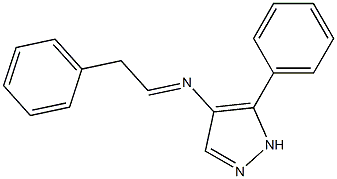 5-Phenyl-4-(benzylmethylene)amino-1H-pyrazole Struktur