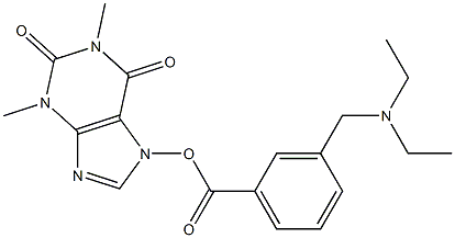 3,7-Dihydro-1,3-dimethyl-2,6-dioxo-1H-purin-7-ol 3-[(diethylamino)methyl]benzoate Struktur