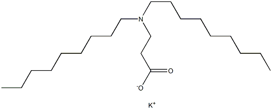 3-(Dinonylamino)propanoic acid potassium salt Struktur