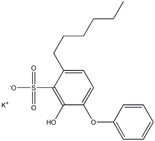 2-Hydroxy-4-hexyl[oxybisbenzene]-3-sulfonic acid potassium salt Struktur