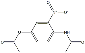 Acetic acid 4-(acetylamino)-3-nitrophenyl ester Struktur