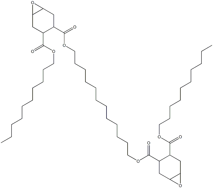 Bis[2-(decyloxycarbonyl)-4,5-epoxy-1-cyclohexanecarboxylic acid]1,12-dodecanediyl ester Struktur