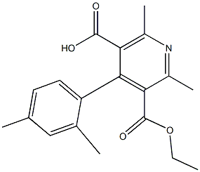 2,6-Dimethyl-4-(2,4-dimethylphenyl)pyridine-3,5-dicarboxylic acid 3-ethyl ester Struktur