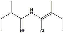 N-(1-Chloro-2-methyl-1-butenyl)-2-methylbutanimidamide Struktur