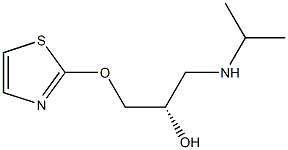 (S)-1-(Isopropylamino)-3-(2-thiazolyloxy)propan-2-ol Struktur