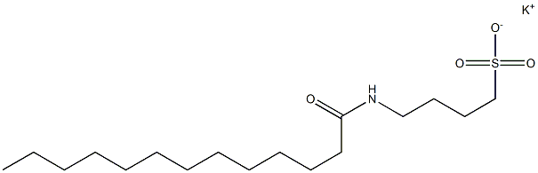 4-Tridecanoylamino-1-butanesulfonic acid potassium salt Struktur