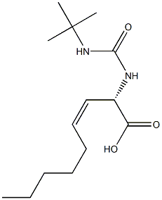 (2S,3Z)-2-[[[(1,1-Dimethylethyl)amino]carbonyl]amino]-3-nonenoic acid Struktur