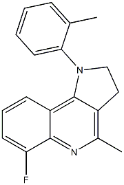 1-(2-Methylphenyl)-4-methyl-6-fluoro-2,3-dihydro-1H-pyrrolo[3,2-c]quinoline Struktur