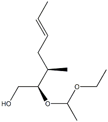 (2R,3R,5E)-2-(1-Ethoxyethoxy)-3-methyl-5-hepten-1-ol Struktur