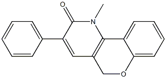 1,5-Dihydro-1-methyl-3-phenyl-2H-[1]benzopyrano[4,3-b]pyridin-2-one Struktur