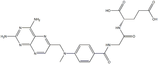 N-[N-[4-[[(2,4-Diaminopteridin-6-yl)methyl]methylamino]benzoyl]glycyl]-L-glutamic acid Struktur