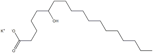 6-Hydroxystearic acid potassium salt Struktur