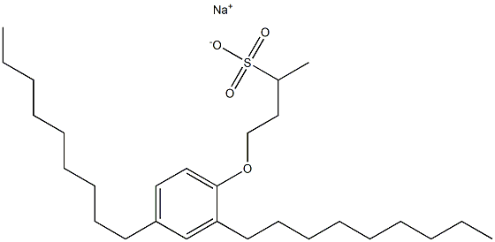 4-(2,4-Dinonylphenoxy)butane-2-sulfonic acid sodium salt Struktur