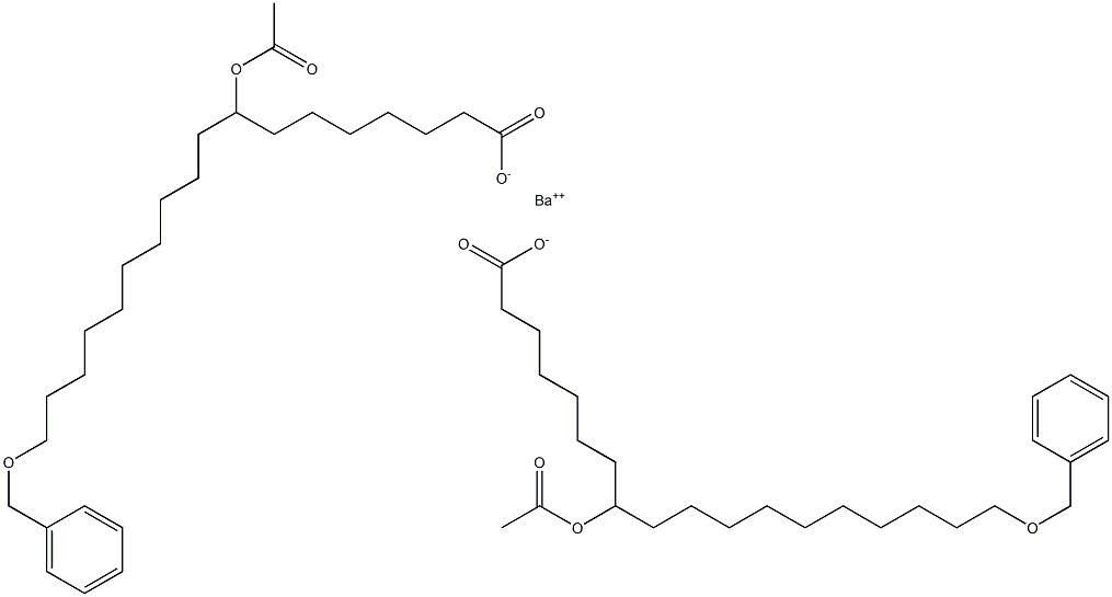 Bis(18-benzyloxy-8-acetyloxystearic acid)barium salt Struktur