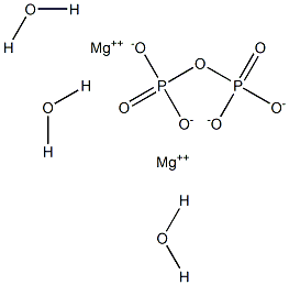 Magnesium diphosphate trihydrate Struktur