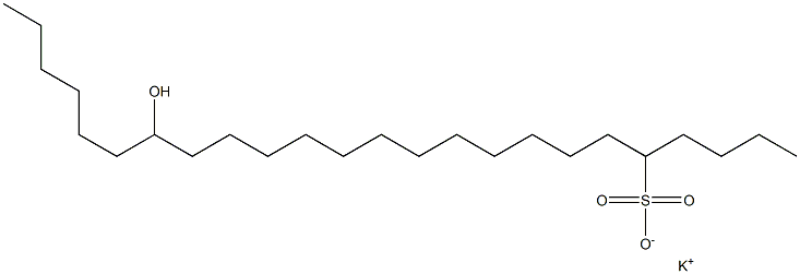 18-Hydroxytetracosane-5-sulfonic acid potassium salt Struktur