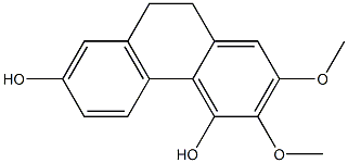 2,3-Dimethoxy-9,10-dihydrophenanthrene-4,7-diol Struktur