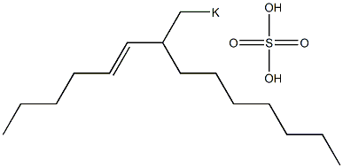 Sulfuric acid 2-(1-hexenyl)nonyl=potassium ester salt Struktur