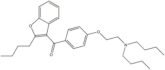 2-Butyl-3-[4-[2-(dibutylamino)ethoxy]benzoyl]benzofuran Struktur