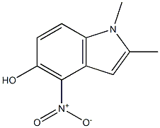 5-Hydroxy-1,2-dimethyl-4-nitro-1H-indole Struktur